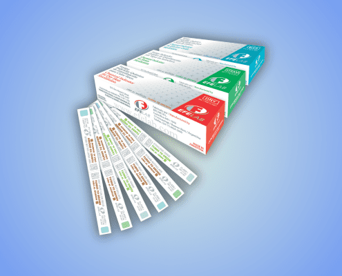 Sterilization indicator strips for chemical monitoring