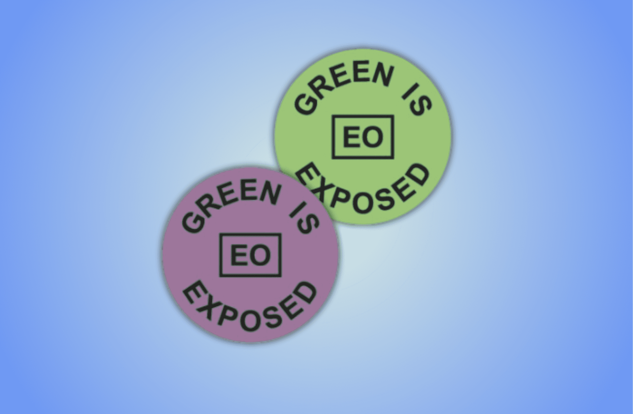 Circular label indicator for ethylene oxide exposure