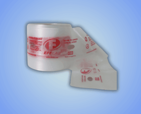 Filme de polietileno com indicador químico para esterilização