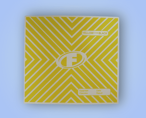 Indicador químico Bowie-Dick TP03 sin procesar en color amarillo