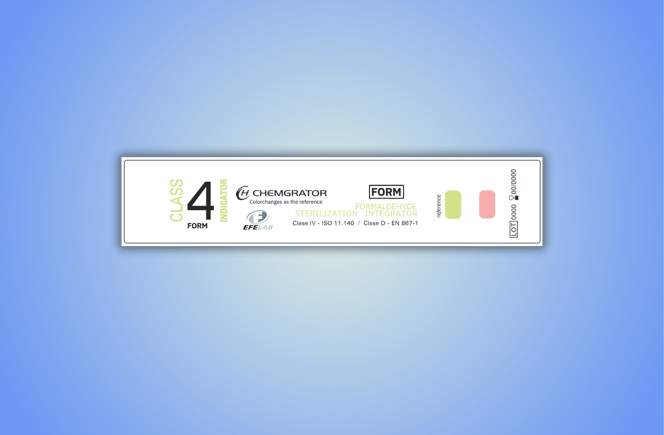 Chemgrator IF04 | Indicador Multiparâmetro Formaldeído Classe 4 Vista frontal do Indicador Multiparâmetro para formaldeído Classe 4 Chemgrator IF04